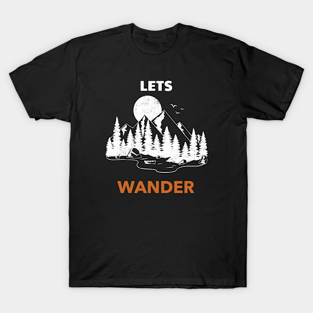 Lets Wander T-Shirt by NEWdraft FABRICS